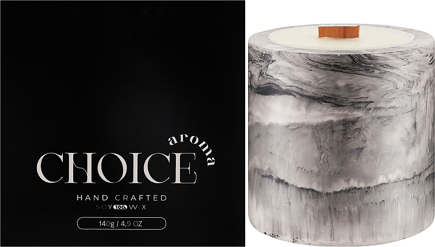 Парфумована свічка "Monoi Peche", мармур - Choice Aroma Candle — фото N2