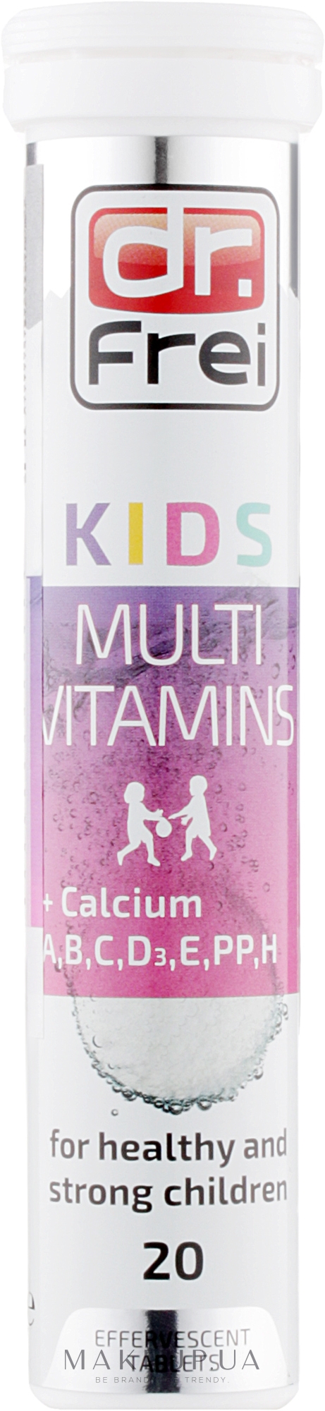 Вітаміни шипучі "Мультивітамін + кальцій" - Dr. Frei Kids Multi Vitamins — фото 20шт