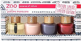 Духи, Парфюмерия, косметика Набор - Zao Limited Edition Christmas Nail Polish Box (nail/polish/3x8ml + cuticle/oil/8ml+ nail/file)