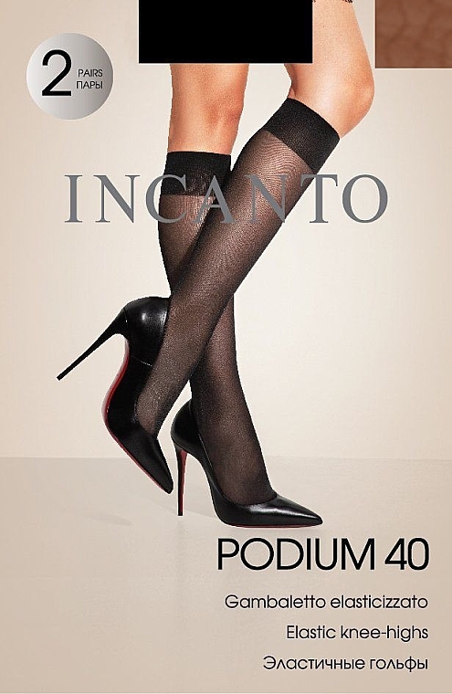 Гольфы для женщин "Podium" 40 Den, naturel - INCANTO — фото N1