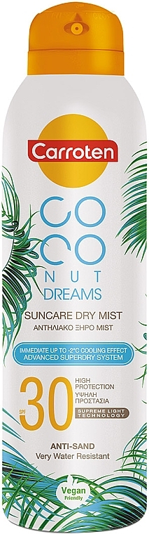 Сонцезахисний міст для тіла - Carroten Coconut Dreams Suncare Dry Mist Spray SPF30 — фото N1