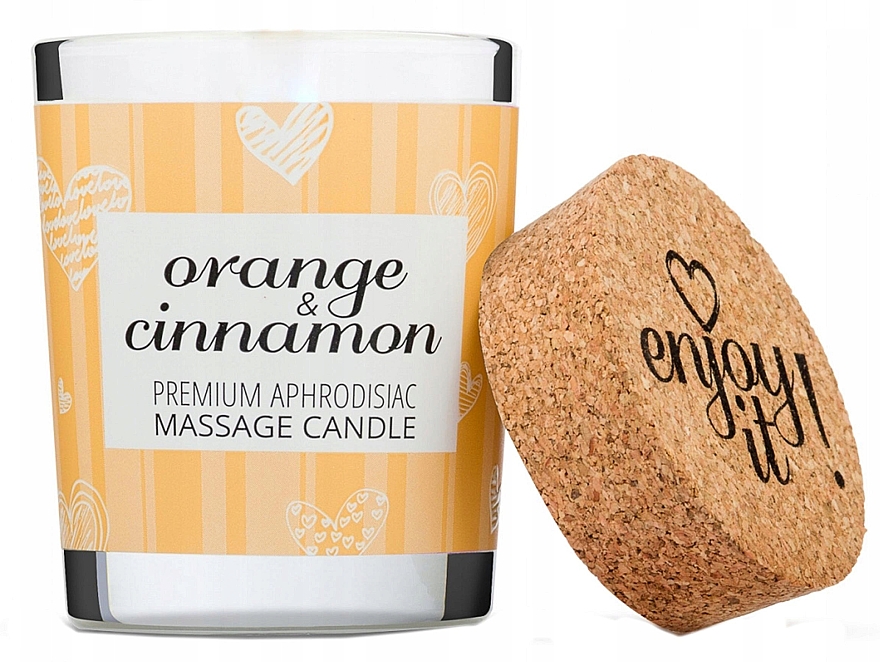 Свічка для масажу "Апельсин та кориця" - Magnetifico Enjoy it! Massage Candle Orange & Cinnamon — фото N1