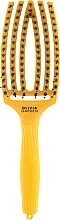 Щетка для волос комбинированная, желтая - Olivia Garden Fingerbrush Combo Nineties Sweet Lemonade — фото N1