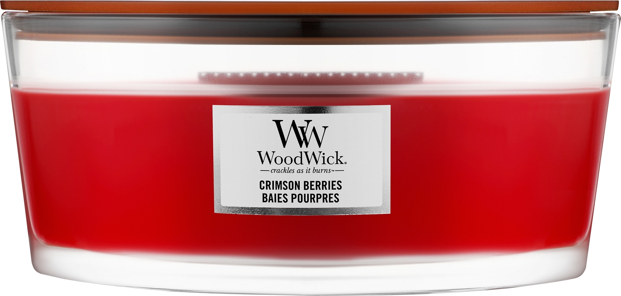 Ароматическая свеча в стакане - WoodWick Ellipse Scented Candle Crimson Berries — фото 453.6g