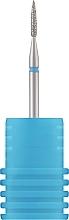 Фреза для манікюру алмазна "Полум'я", 243 014В 1,4 мм, синя насічка - Tufi Profi Premium — фото N1