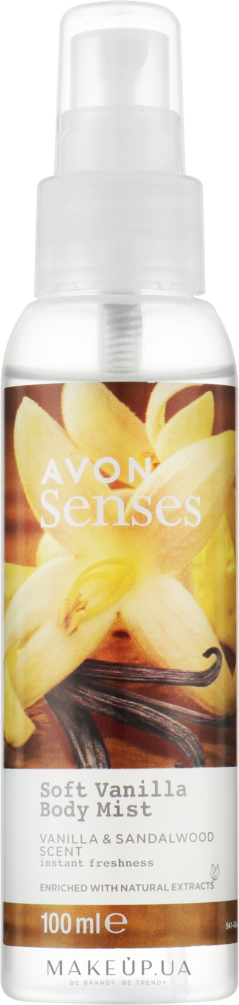 Міст для тіла - Avon Senses Soft Vanilla Body Mist — фото 100ml