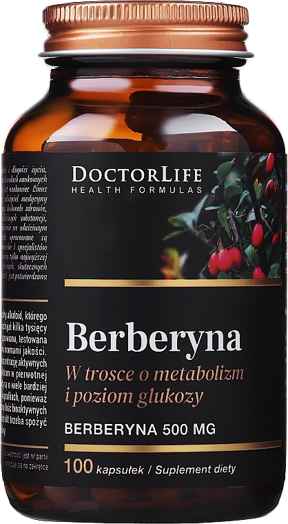 Харчова добавка "Берберин", 500 мг - Doctor Life Berberine 500 mg — фото N1