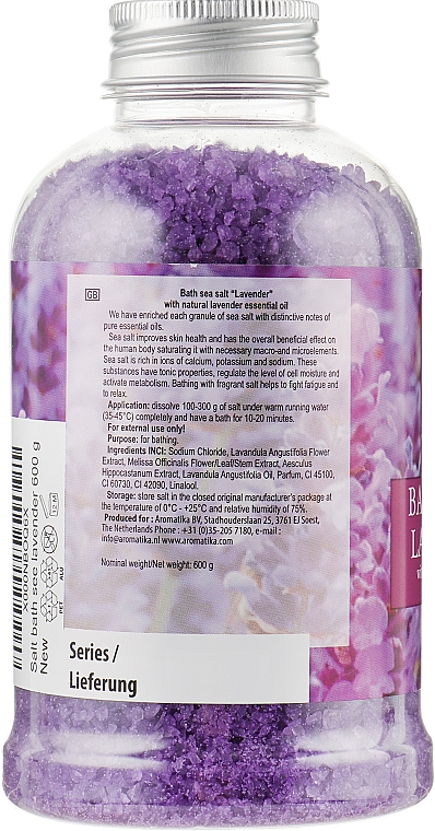 Соль морская для ванн «Лаванда» - Aromatika Bath Salt Lavender  — фото N2
