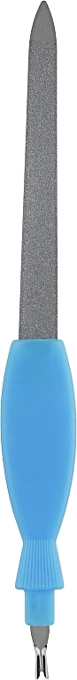 Пилочка для ногтей с триммером для кутикулы, голубая - Zinger Classic — фото N1