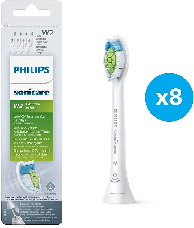 Насадки для звукової зубної щітки - Philips Sonicare W2 Optimal White HX6068/12 — фото N1