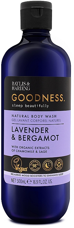 Гель для душу - Baylis & Harding Goodness Lavender & Bergamot Natural Body Wash — фото N1