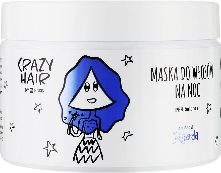 Ночная маска для волос "Черника" - HiSkin Crazy Hair PEH Balance Night Hair Mask Blueberry
