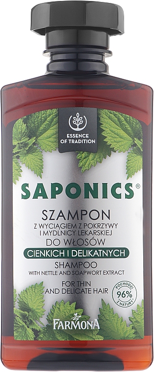 Шампунь для волос "Крапива и сапонария" - Farmona Saponics Shampoo with Natural Soapwort and Nettle Leaf Extracts