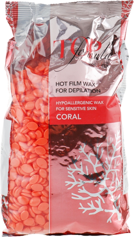 Воск для депиляции пленочный в гранулах топ-формула "Коралл" - Italwax Top Formula Coral