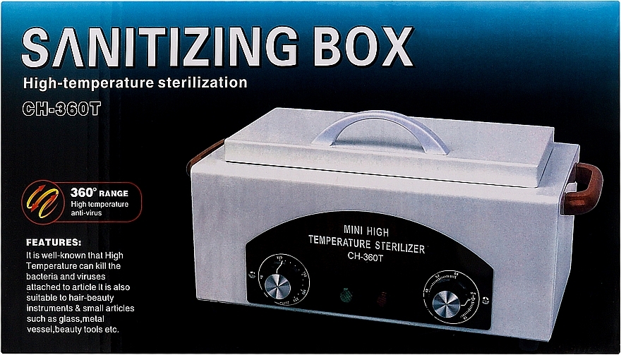 Сухожаровой шкаф CH-360T, белый + хром пакет - Sterilizer Exclusive Chrom — фото N2