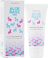 УЦЕНКА Детский увлажняющий гель на основе алоэ - Bioearth Aloebase Kids Aloe Vera baby Gel with Donkey Milk * — фото N1