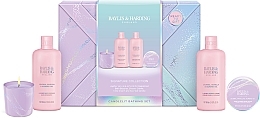 Парфумерія, косметика Набір - Baylis & Harding Jojoba, Vanilla & Almond Oil Gift Wrapped Candletlit Gift Set (sh/cr/300ml + h/b/lot/50ml + b/bubble/300ml + candle/60g)