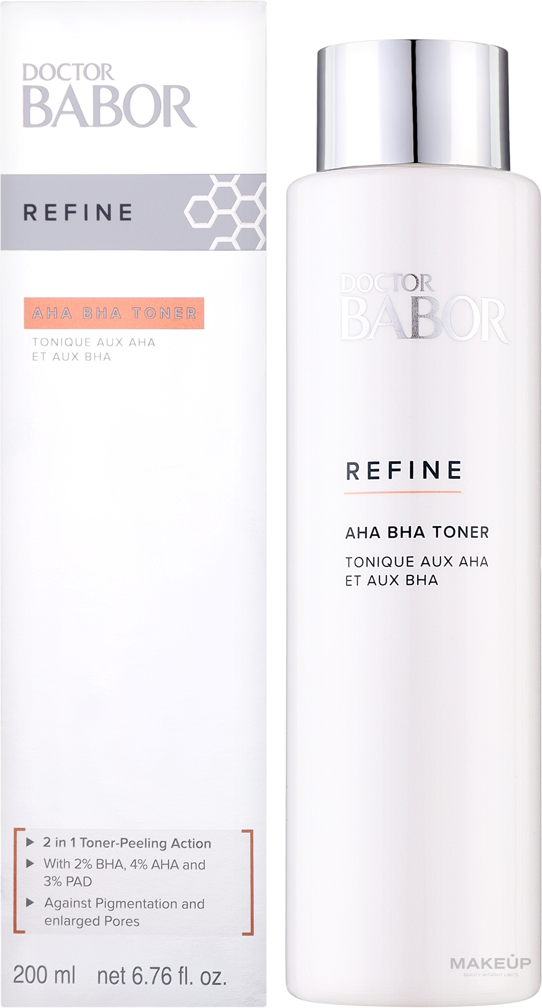 Тоник с AHA- и BHA-кислотами для лица - Babor Doctor Babor Refine AHA BHA Toner — фото 200ml