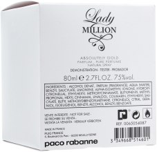 Paco Rabanne Lady Million Absolutely Gold - Парфуми (тестер) — фото N4