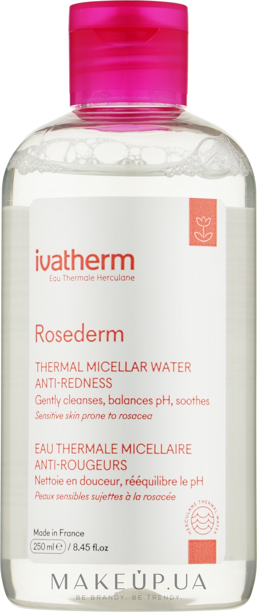 Rosederm міцелярний лосьйон для шкіри схильної до почервоніннь - Ivatherm Rosederm Anti-Redness Micellar Lotion — фото 250ml