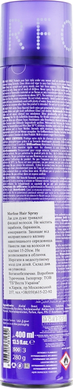Лак для волос - Morfose Hair Spray Mega Strong  — фото N2