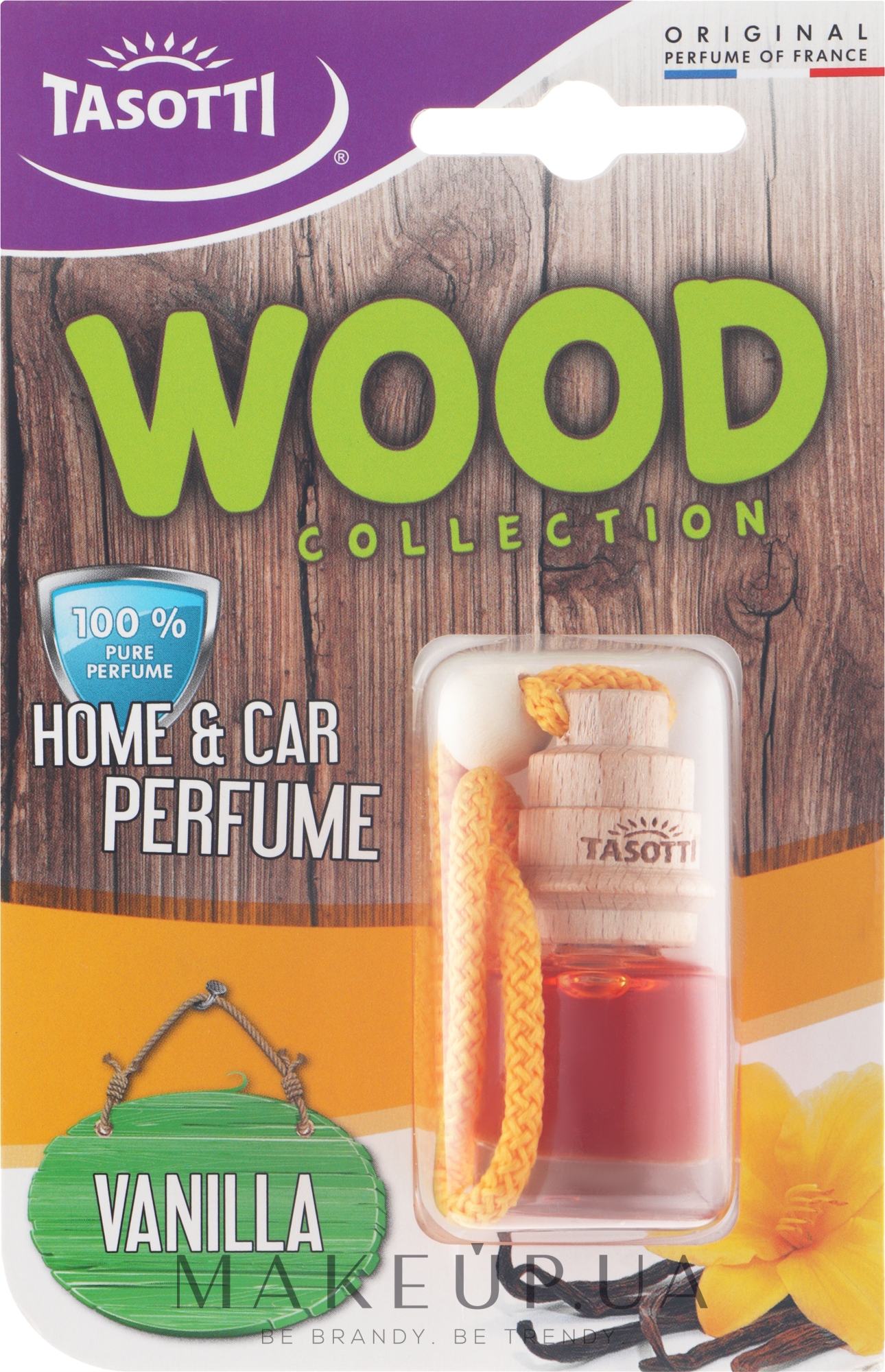 Автомобільний ароматизатор "Vanilla" - Tasotti Wood — фото 7ml