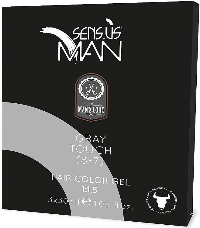 Гель-краска для мужских волос - Sensus Man Hair Color Gel — фото N1