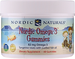 Духи, Парфюмерия, косметика Пищевая добавка для детей со вкусом мандарина "Омега 3", 82 мг - Nordic Naturals Gummy 