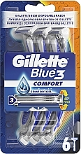 Духи, Парфюмерия, косметика Набор одноразовых станков для бритья, 6 шт - Gillette Blue 3 Comfort