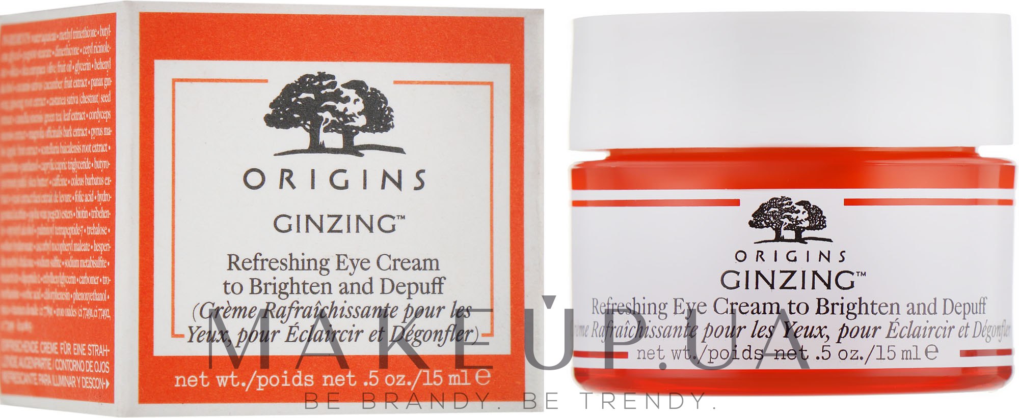 Освежающий крем для контура глаз - Origins Ginzing Refreshing Eye Cream To Brighten And Depuff — фото 15ml