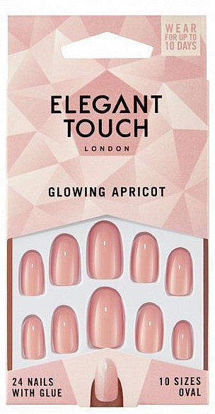 Накладні нігті - Elegant Touch Glowing Apricot False Nails — фото N1