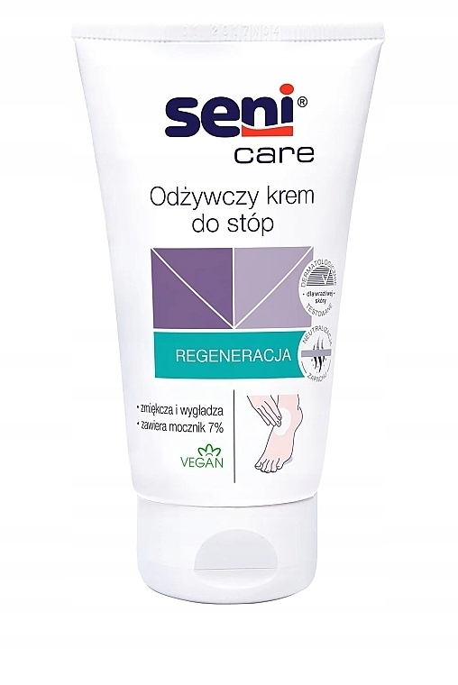 Питательный крем для ног с мочевиной - Seni Care Nourishing Foot Cream with 7% Urea — фото N1
