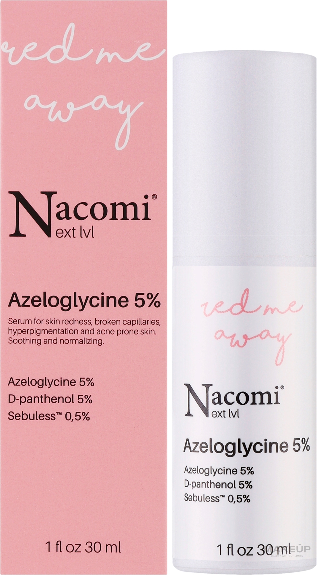 Успокаивающая сыворотка при куперозе и розацеа с азелоглицином - Nacomi Next Level Azeloglicyna 5% — фото 30ml