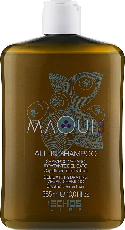 Деликатный увлажняющий шампунь - Echosline Maqui 3 Delicate Hydrating Vegan Shampoo