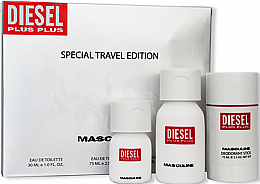Diesel Plus Plus Masculine - Набір (edt/75ml + edt/30ml + deo/75ml) — фото N1