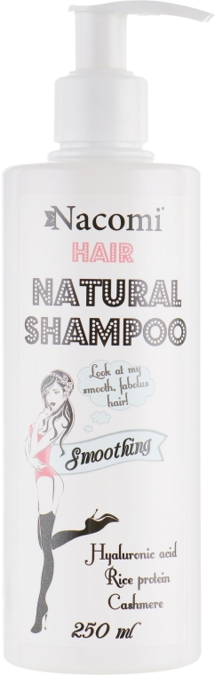 Увлажняющий и сглаживающий шампунь для волос - Nacomi Hair Natural Smoothing Shampoo