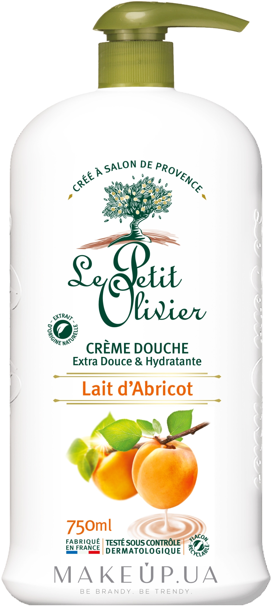 Крем для душа "Абрикос Молоко" - Le Petit Olivier Extra Gentle Shower Creams — фото 750ml