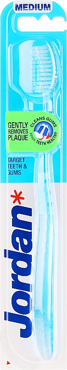 Зубна щітка середня Target, світло-блакитна - Jordan Target Teeth & Gums Medium — фото N1