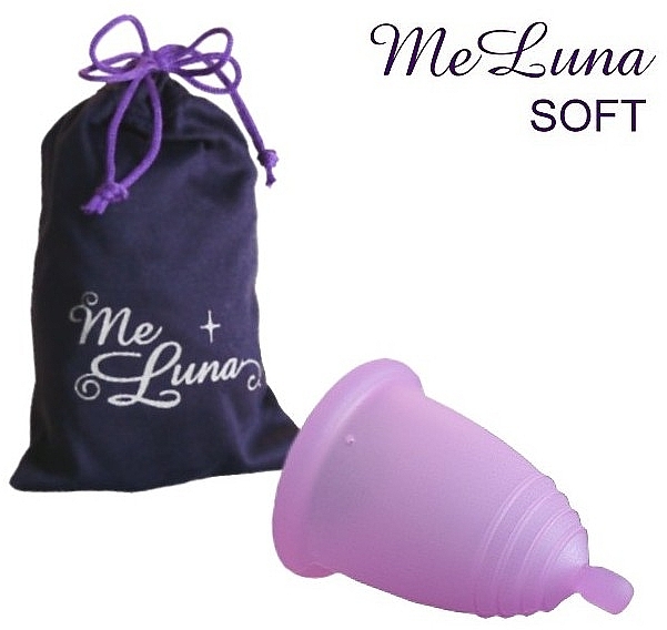Менструальна чаша з кулькою, розмір S, рожева - MeLuna Soft Menstrual Cup Ball — фото N1