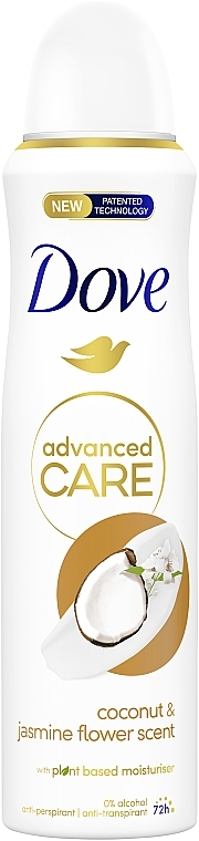 Дезодорант-спрей - Dove Advanced Care Coconut & Jasmine Flower Antiperspirant Deodorant Spray — фото N1