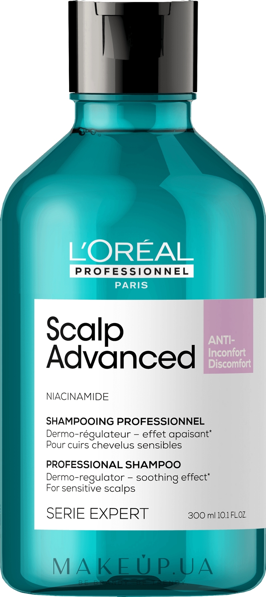 Профессиональный дерморегулирующий успокаивающий шампунь для чувствительной кожи головы - L'Oreal Professionnel Scalp Advanced Niacinamide Dermo-Regulator Shampoo — фото 300ml