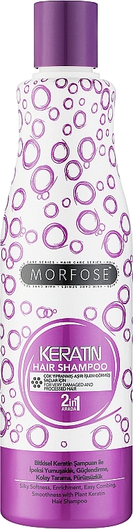 Шампунь для волосся - Morfose Buble Keratin Hair Shampoo — фото N2