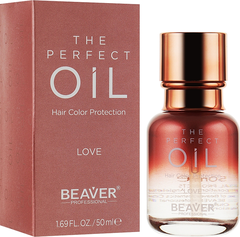 Масло для волос парфюмированное для увлажнения и защиты цвета - Beaver Professional Expert Hydro The Perfect Oil Hair Color Protection Love — фото N2