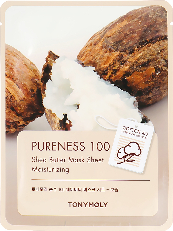 Тканева маска з екстрактом масла Ши - Tony Moly Pureness 100 Shea Butter Mask Sheet 