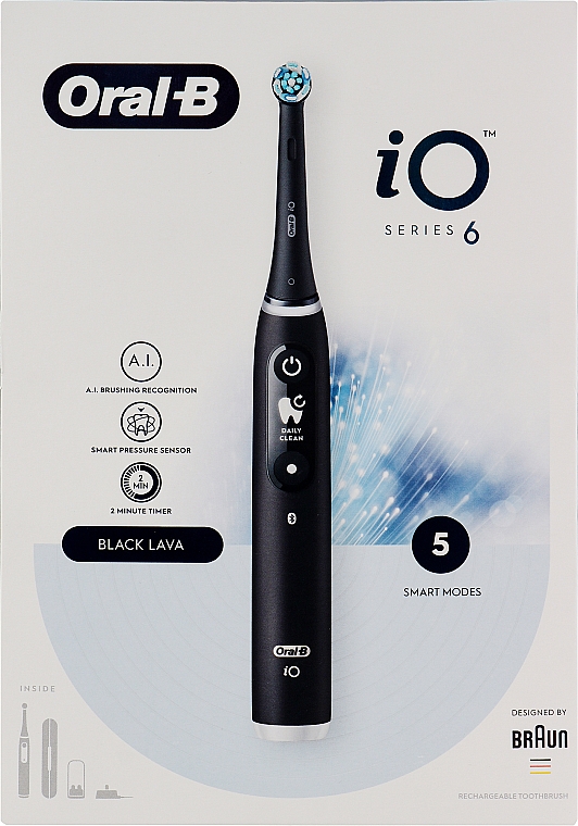 Электрическая зубная щетка, черная - Oral-B iO Series 6 — фото N1