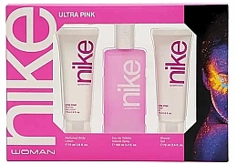 Парфумерія, косметика Nike Woman Ultra Pink - Набір (edt/100ml + b/lot/75ml + sh/gel/75ml)