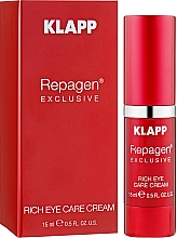 Питательный крем для век - Klapp Repagen Exclusive Rich Eye Care — фото N2