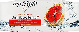 Влажные салфетки антибактериальные "Грейпфрут", 60 шт. - My Style — фото N1