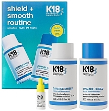 Набір "Shield + Smooth Routine" - K18 Hair Biomimetic Hairscience (shmp/250ml + cond/250ml + oil/10ml) — фото N1