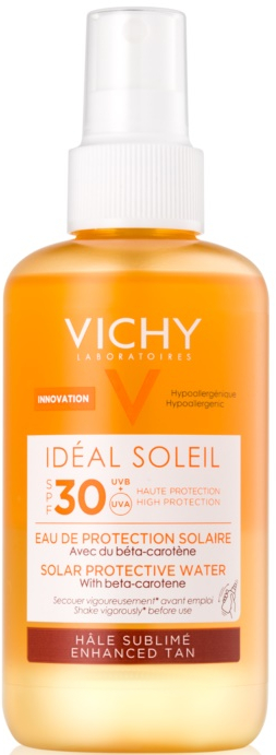Солнцезащитный спрей с бетакаротином - Vichy Ideal Soleil Solar Protective Water Enhanced Tan SPF30 — фото N1